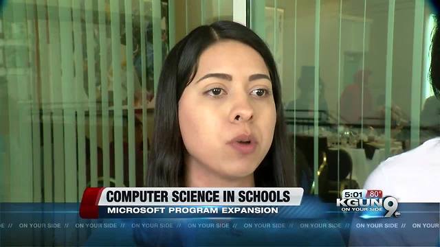 Microsoft teams expand computer science program in Tucson high schools