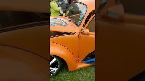 One Bad Bug😎👍#bagged #sub #auto #slammed #carshow #shorts #vwbug #classiccars #stance #slammedcars