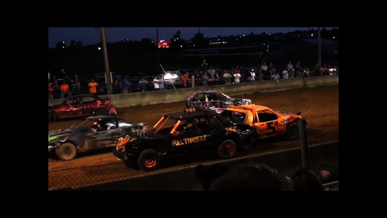 Relay For Life Boyle county Danville, KY Mini car demo derby 8-21-10 Heat 1 pt 2