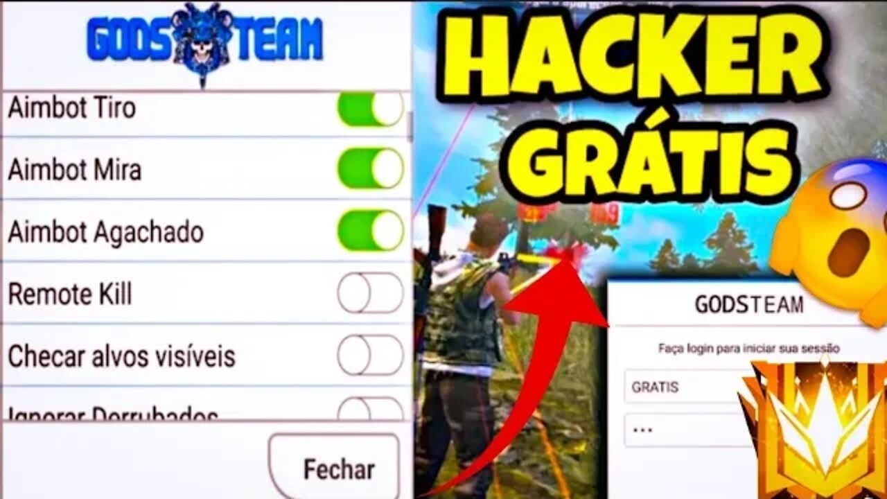 🔥SAIU!!! NOVO HACKER GODTEAM GRÁTIS COM AIMKILL PRA NOVA ATUALIZAÇÃO DO FREE FIRE 🔥 HACK GODTEAM FF