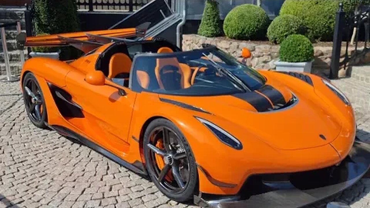 [8k] Koenigsegg Jesko Tang Orange in stunning 8k in Båstad, Sweden