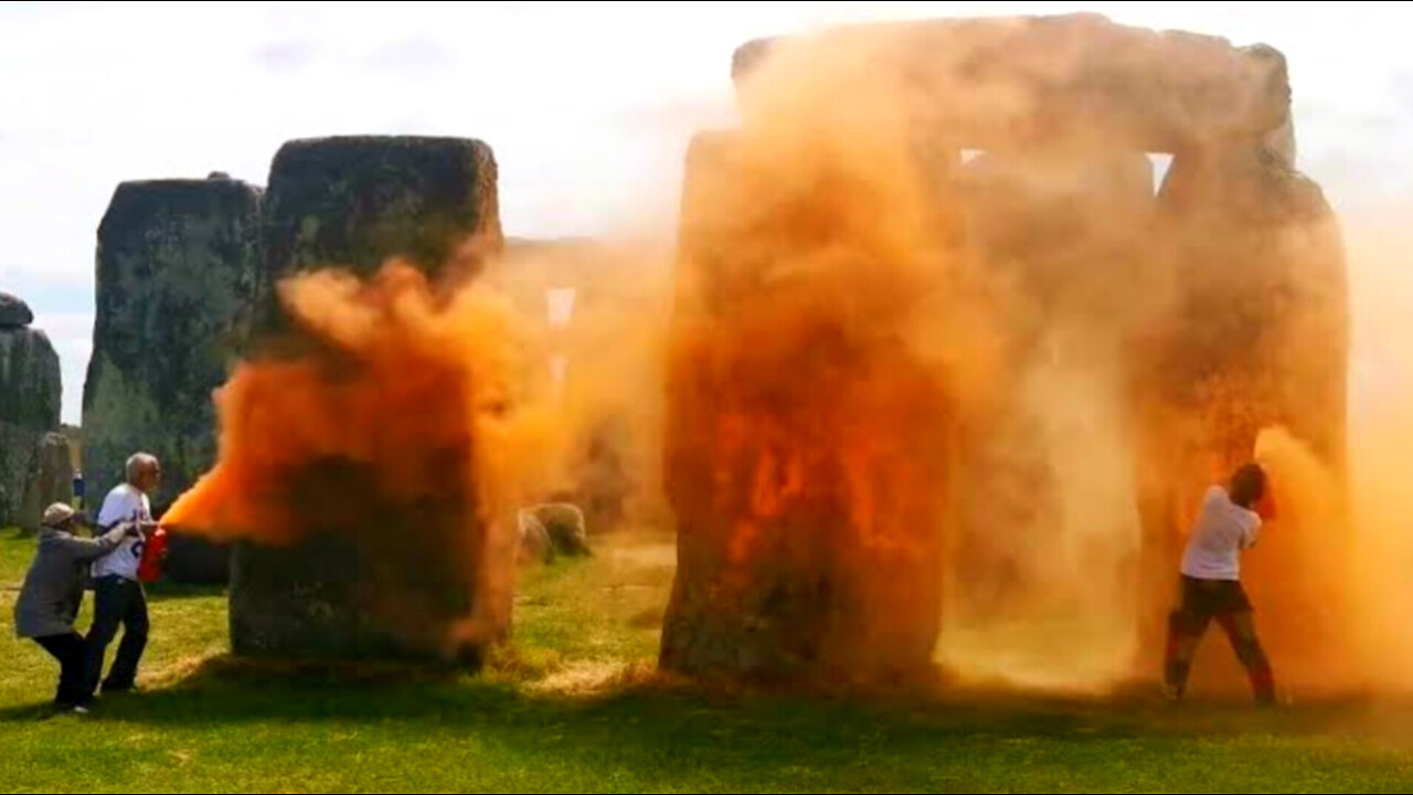 Climate Protest at Stonehenge