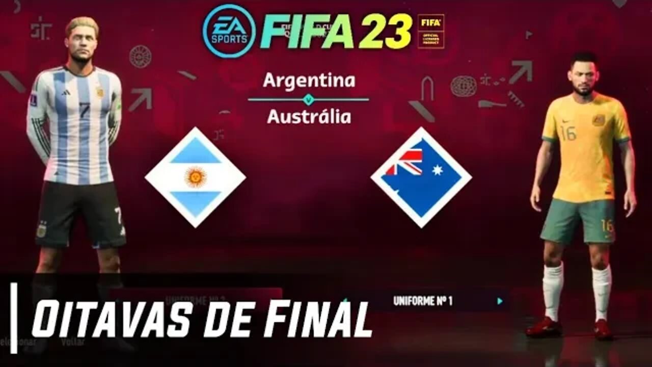 FIFA 23 - Argentina x Australia | Oitavas de FINAL, FIFA World Cup Qatar 2022