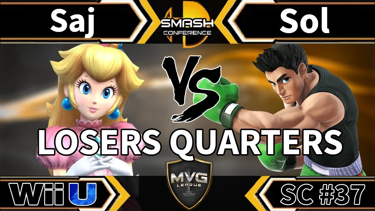 Saj (Peach) vs. MVG|Sol (Little Mac) - SSB4 Losers Quarters - Smash Conference 37