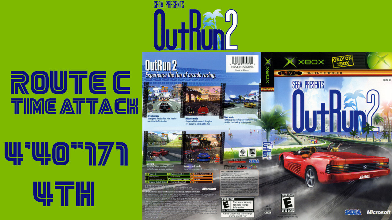 OutRun 2 [Xbox] Goal C - Time Attack [4'40"171] 4th place