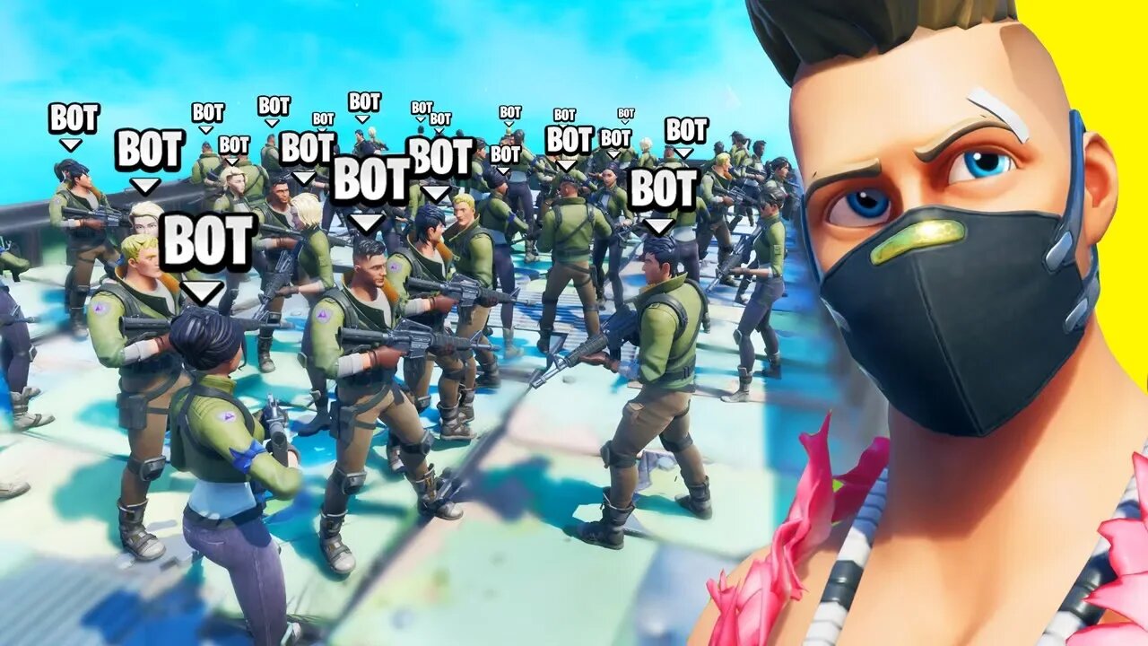 100 Bots vs 1 Player in Fortnite..