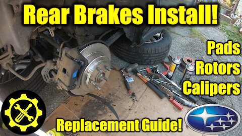 2000 - 2007 Subaru Impreza - How to Replace the Rear Brake Pads, Rotors and Drum Shoes!