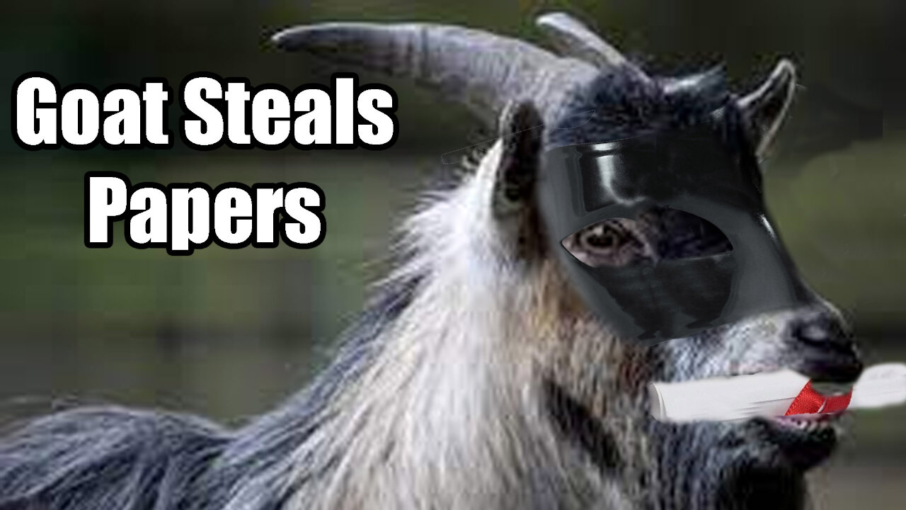 Goat 🐐steals papers📰 from government office in India