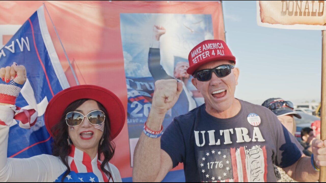 Kelly J Patriot and Sheila at Coachella Trump Rally 10-12-24