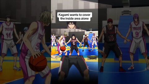 Kagami wants to cover the inside area alone 😬 #anime #kurokonobasket #fyp