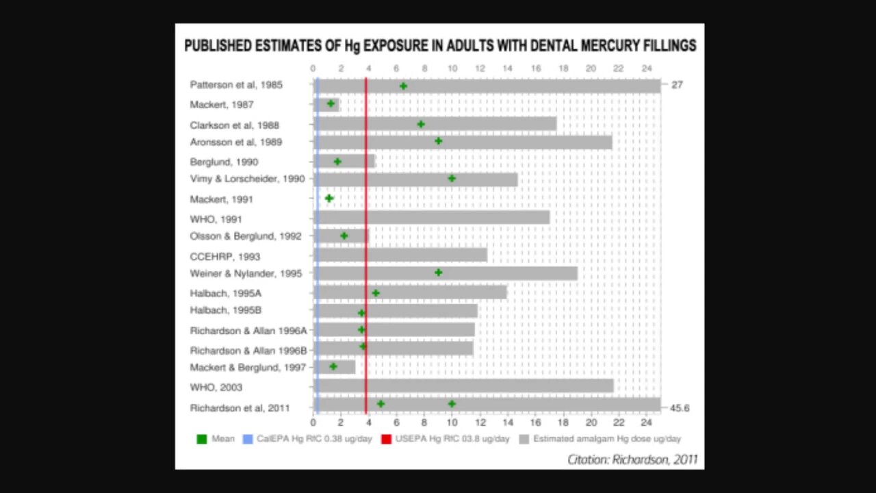 Mercury 102: The WHO Graph, Exposure Exceeds Allowable Limits, Estimates of Mercury Exposure