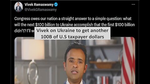 Vivek on Ukraine Bill to get another 100 Billion