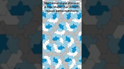 Mathematicians discover a new shape that doesn't repeat patterns #shorts #pattern