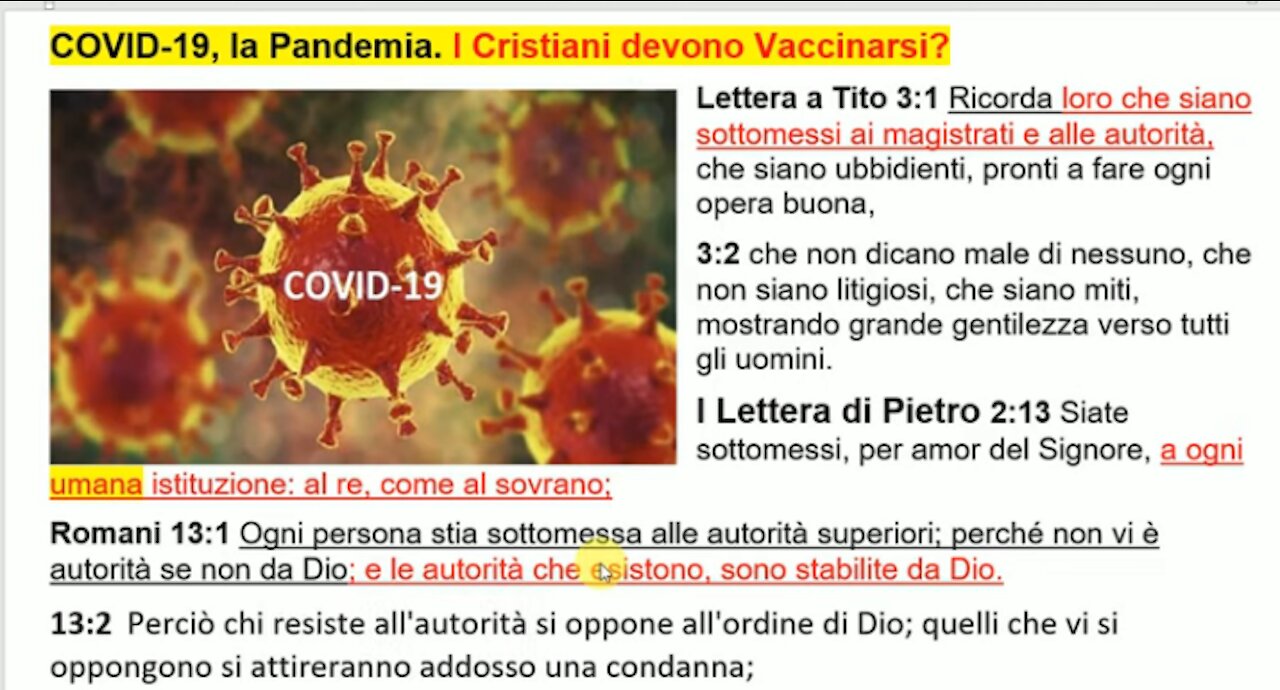 ⛔ (NEW ) COVID-19, la Pandemia. I Cristiani devono Vaccinarsi? è come devono comportarsi?