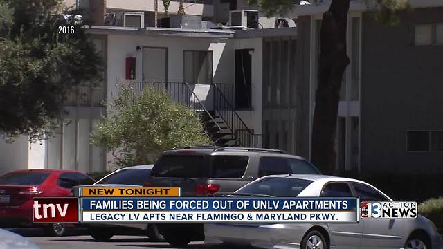 Families being forced out of UNLV apartments