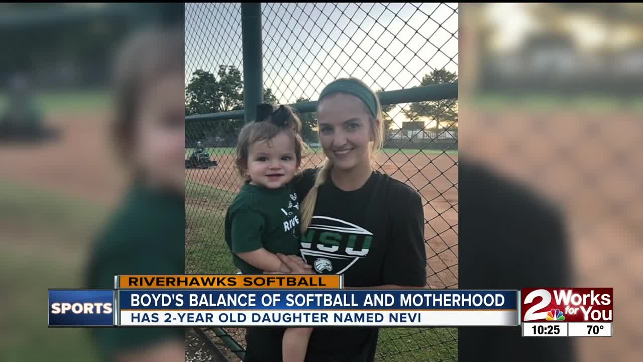 Maddie Boyd's balance of softball and motherhood