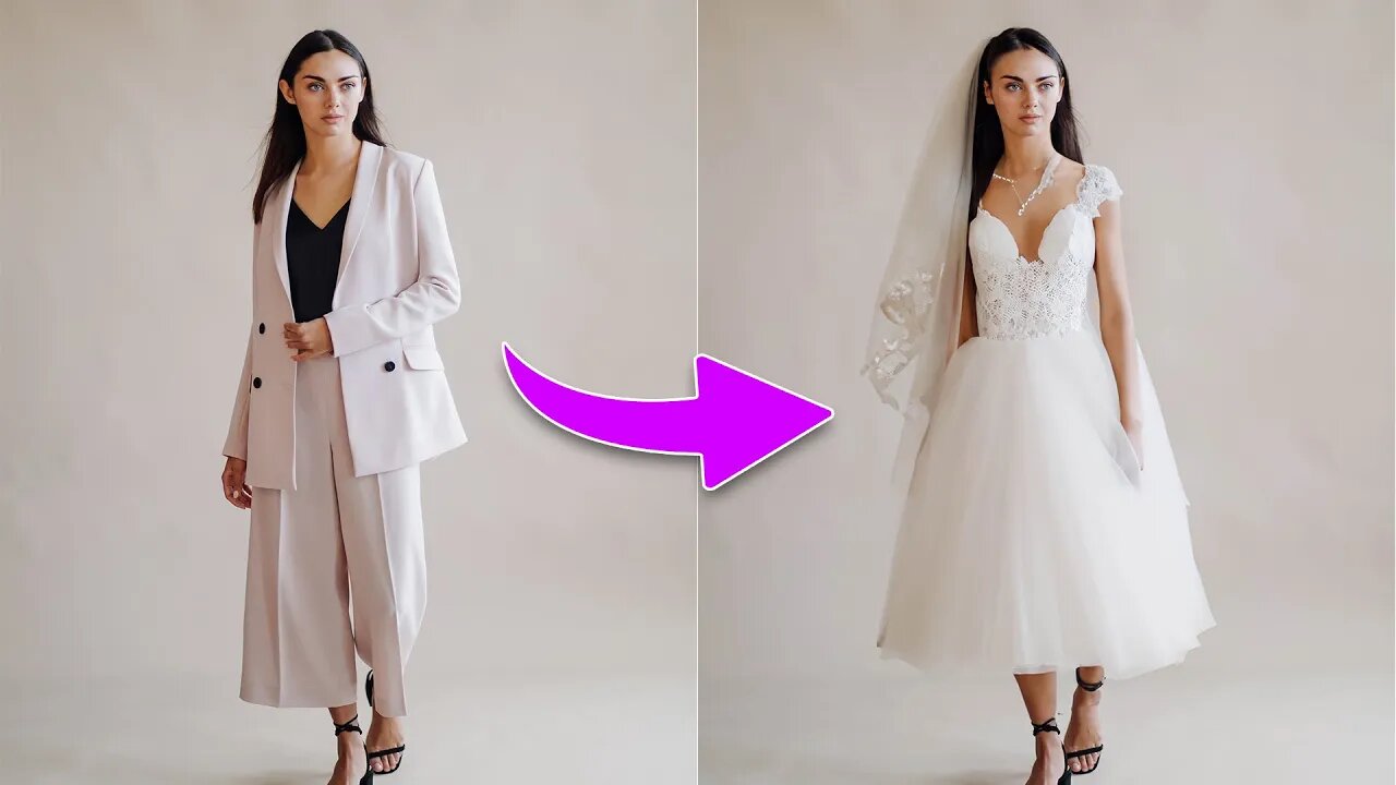 How to Quickly Change Clothes to Wedding Dress in Photoshop