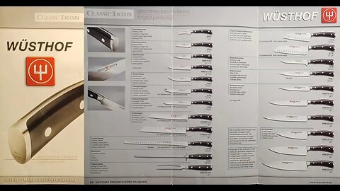 MEDIA REVIEW: Wüsthof CLASSIC IKON forged precision Catalog Flyer. SOLINGEN, GERMANY