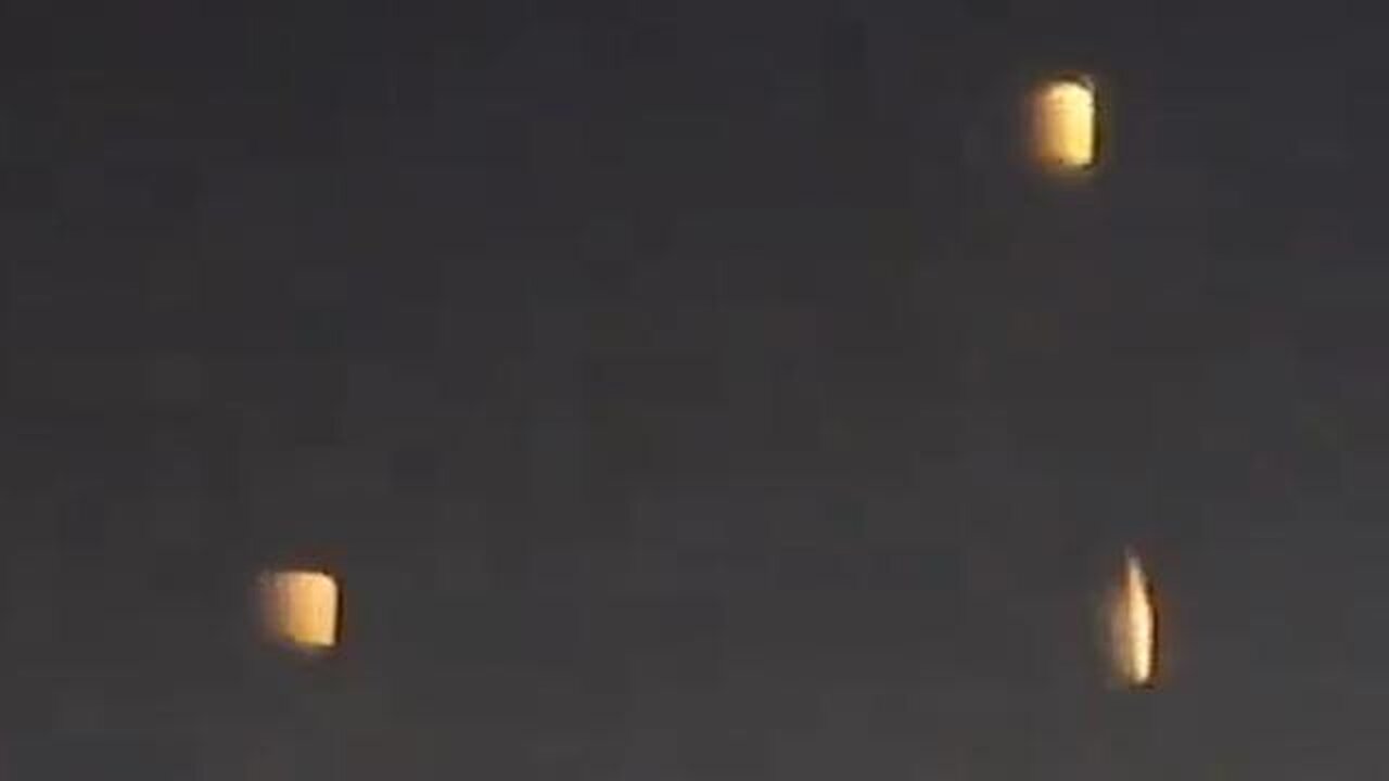 Unknown objects spotted in the sky in San Diego, California