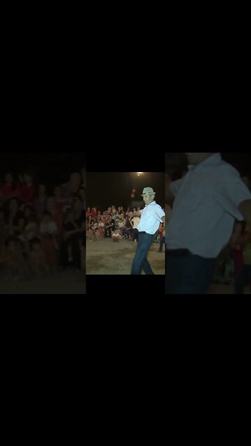 Чеченская ловзар. Старый показал, как надо танцевать.