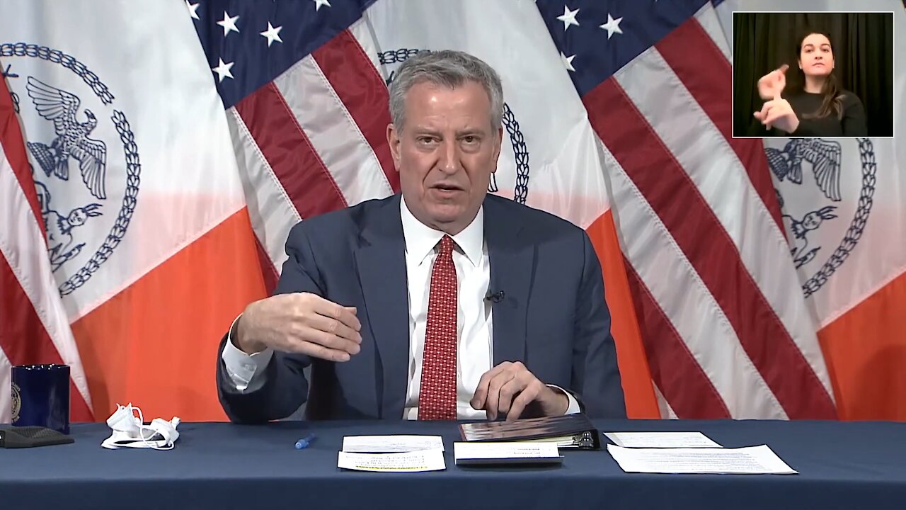 De Blasio Citizens Should ‘Not Just Wear a Mask, Wear Two’ Until June