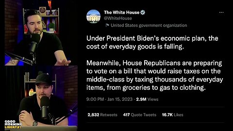 White House tweets about Biden lowering prices! (CLIP)