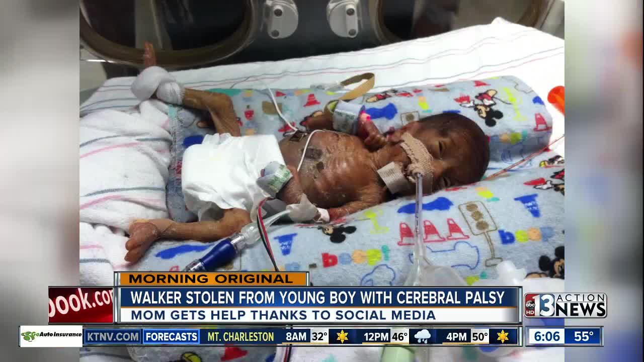 Walker Stolen From Young Boy with cerebral palsy