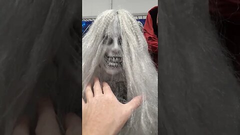 LOWES Pop Up Creepy Girl Animatronic demo in store #halloween #animatronic #lowes