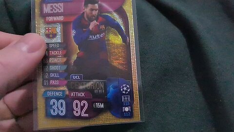 Messi card match attax sold £12.95