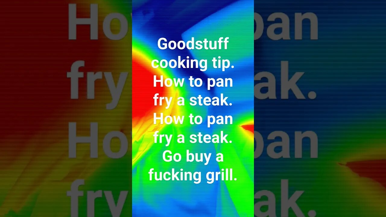 Goodstuff's Cooking Tips | How To Pan Fry A Steak #funnystuff #cooking #grill #steak