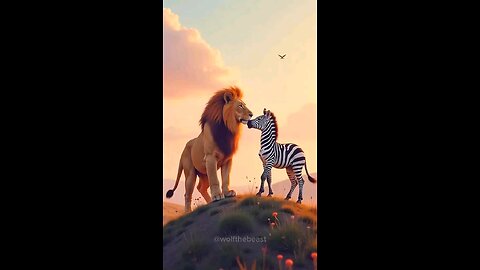 Lion ##zebra