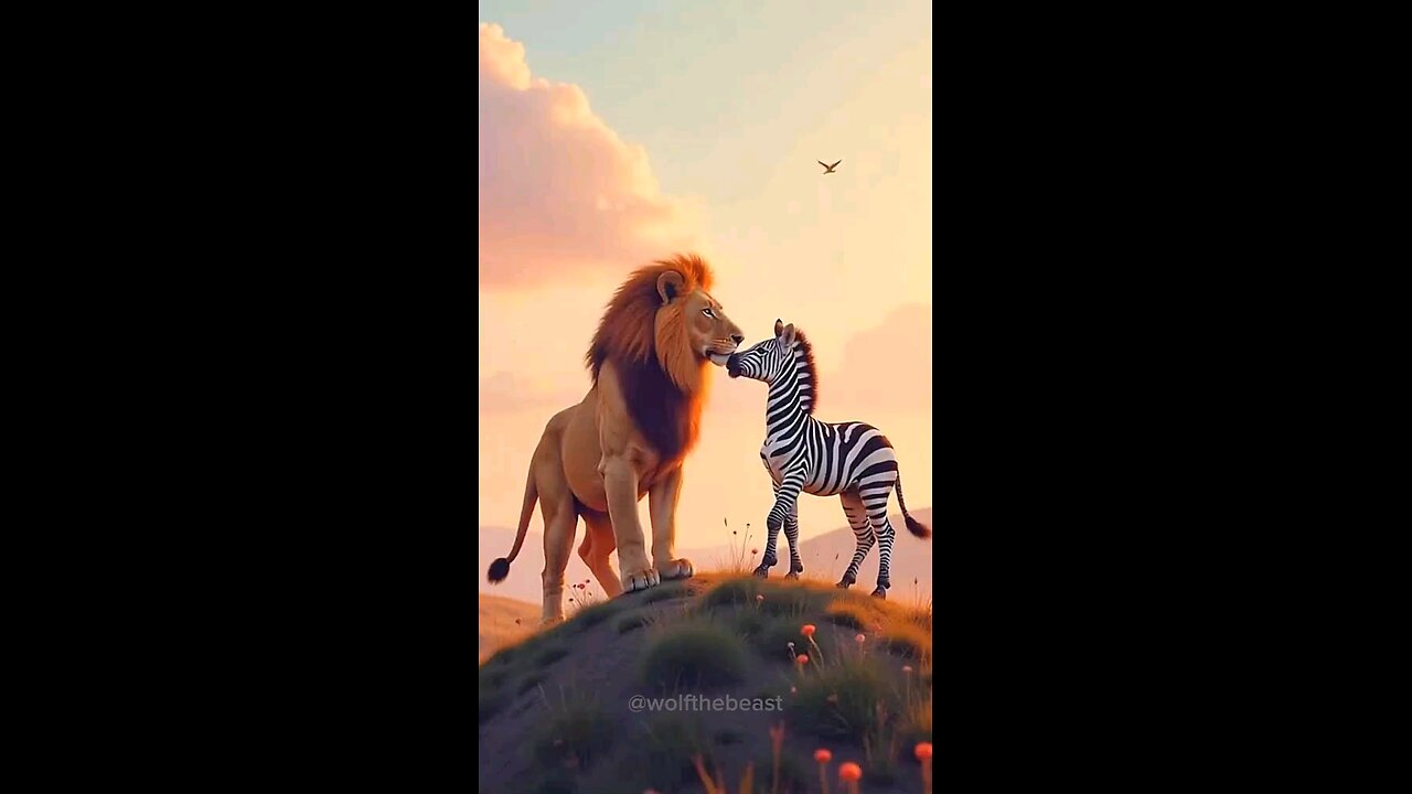 Lion ##zebra