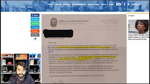 AZ Election Registration Server PROVES 'Unauthorized Access' Prior To Election Day