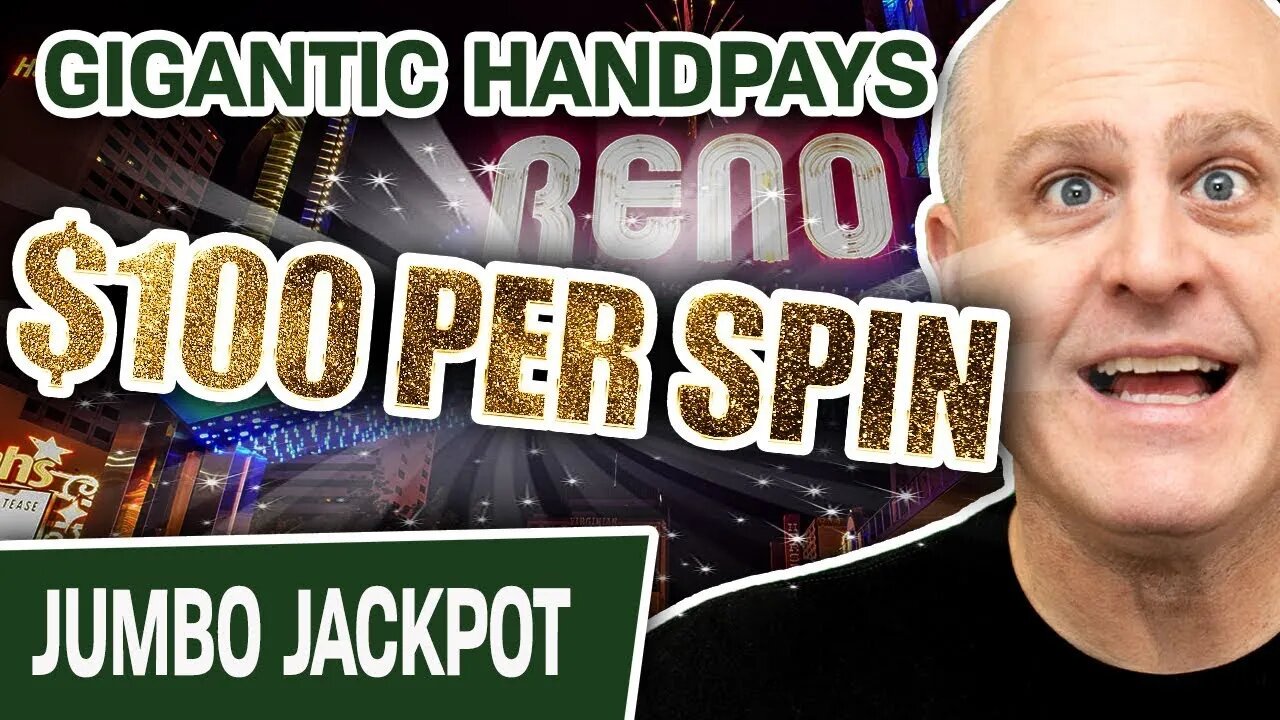 💰 $100 PER SPIN in RENO NV! 🖐 GIGANTIC Handpays on HIGH LIMIT Slots
