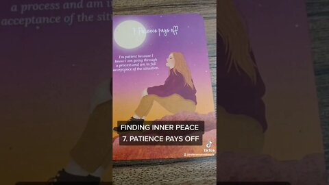 FINDING INNER PEACE - NO.7 PATIENCE PAYS OFF #valeriesnaturaloracle #shorts #short #yourjourney