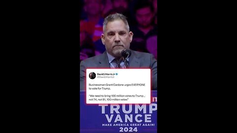 Business Grant Cardone Urged Everyone To Vote For Trump (CC)