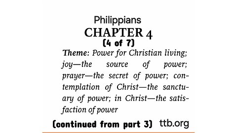 Philippians Chapter 4 (Bible Study) (4 of 7)