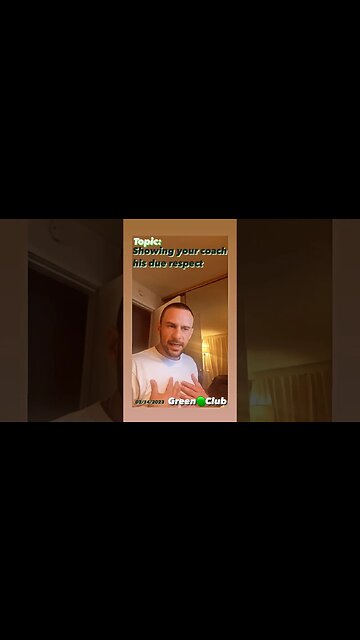 Showing your coach his due respect