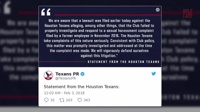 Houston Texans Respond To Sexual Harassment Lawsuit