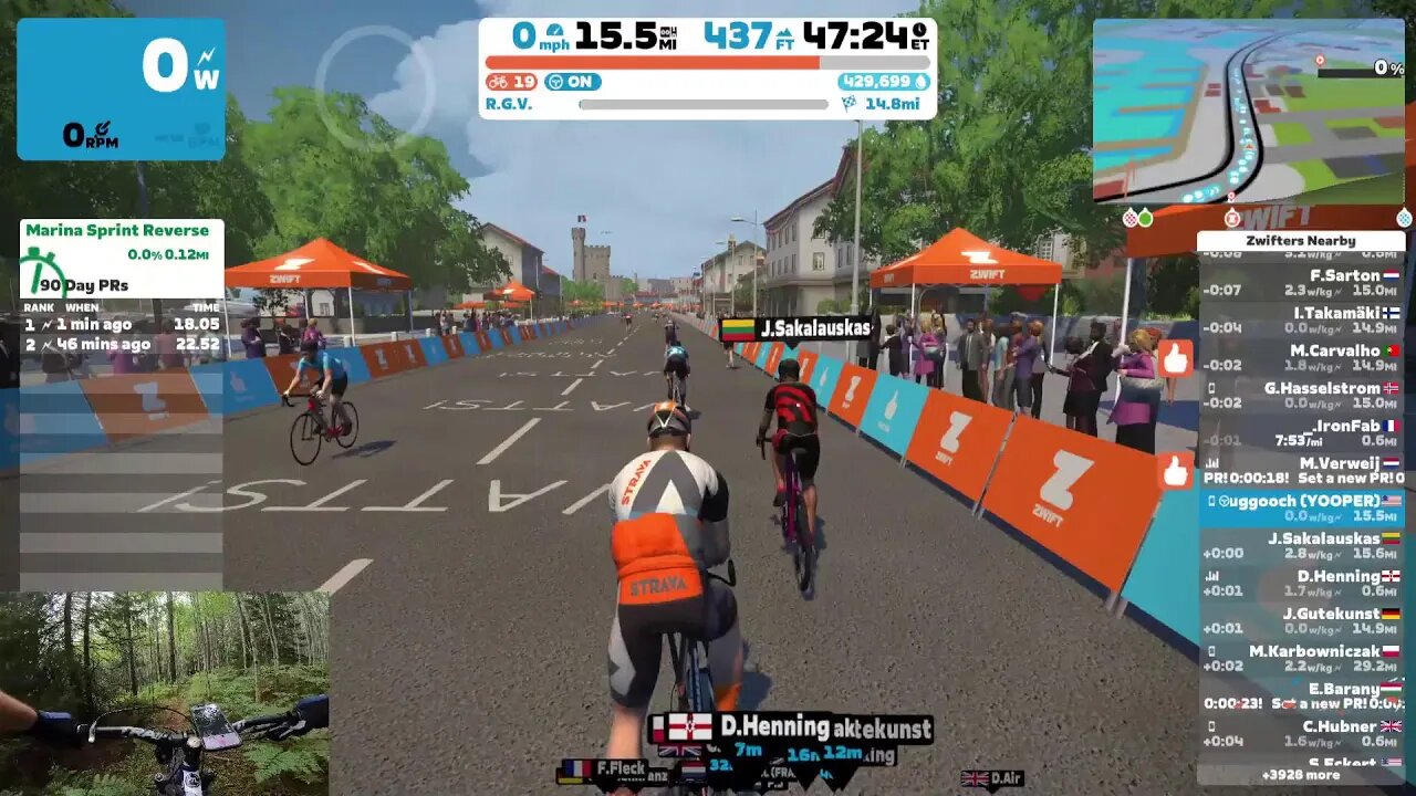 Zwift - R.G.V. in France + MUZIC