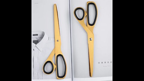1PC Golden Scissors Household Cutting Tools Office Ribbon-cutting Scissors