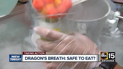 Trendy "Dragon Breath" dessert comes with a few warnings