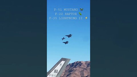 USA P-51 Mustang With 5th Gen F-22 Raptor and F-35 Lightning II STUN Crowd With An Amazing Fly Over!