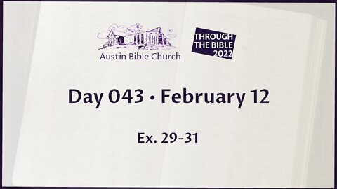 Through the Bible 2022 (Day 043)