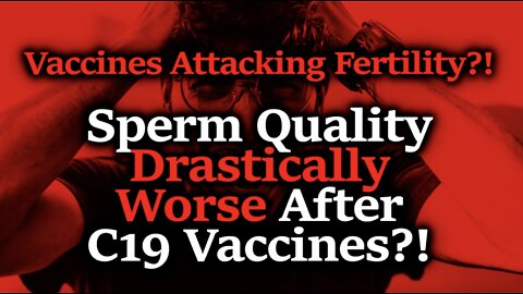 BOMBSHELL STUDY! Pfizer Vax Massively Reduces Total Motile Count Fertility Metric By 22.1%