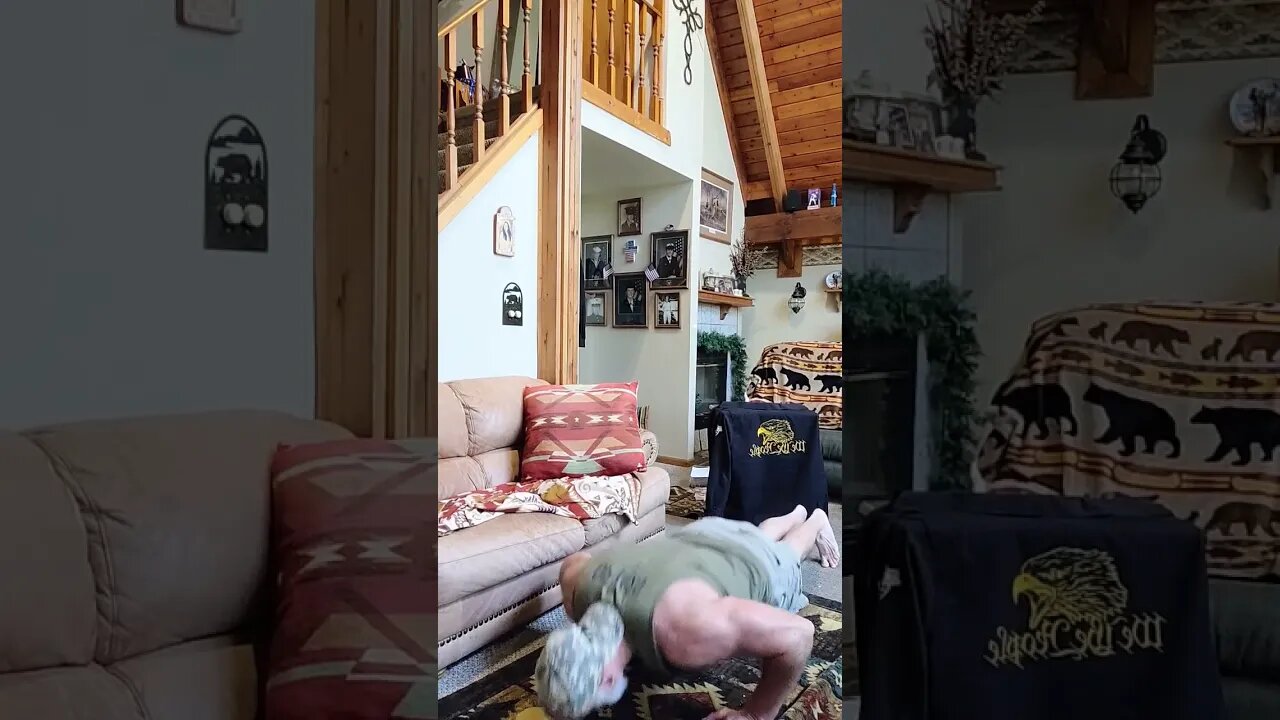 25 push-ups burn 🔥 out after doing 400. Crazy 🤪 old man