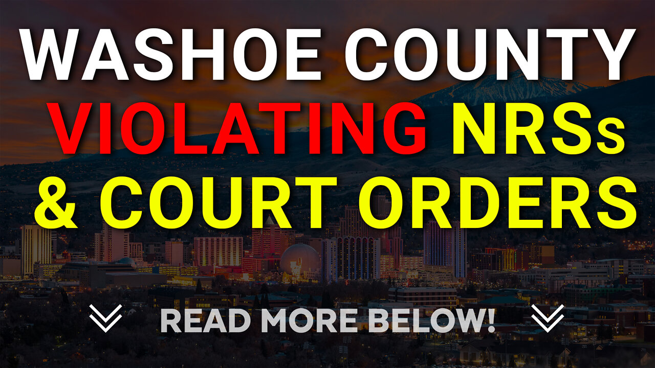 Washoe County Hides Vote Counting of Election & Recount from Observers! Violating NRSs & Court Orders