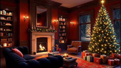 ☃️ Unwind in a Warm Christmas Ambience 🎄 Relaxing Holiday Sounds for Stress Relief ☃️