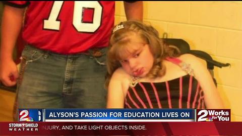 Alyson's passion for education lives on