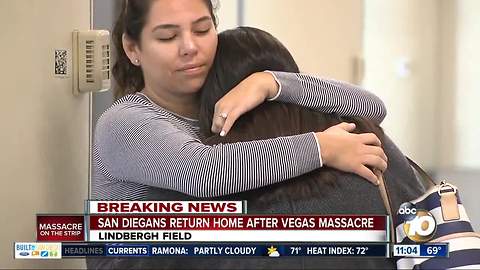 San Diegans return home after Las Vegas massacre